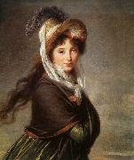 VIGEE-LEBRUN, Elisabeth Portrait of a Young Woman et Sweden oil painting artist